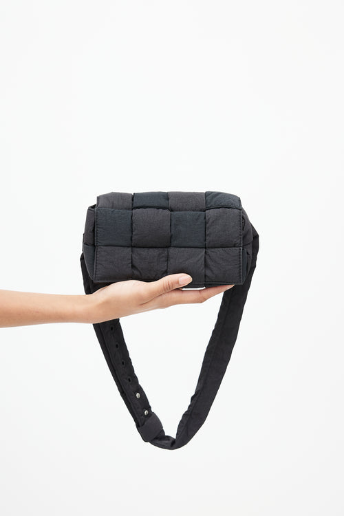 Bottega Veneta Black Padded Cassette Belt Bag