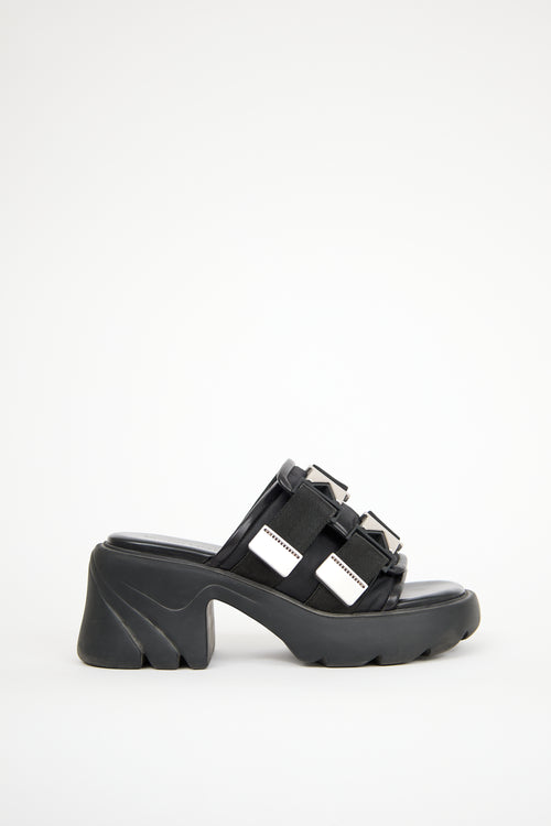 Bottega Veneta Black Rubber Flash Sandal