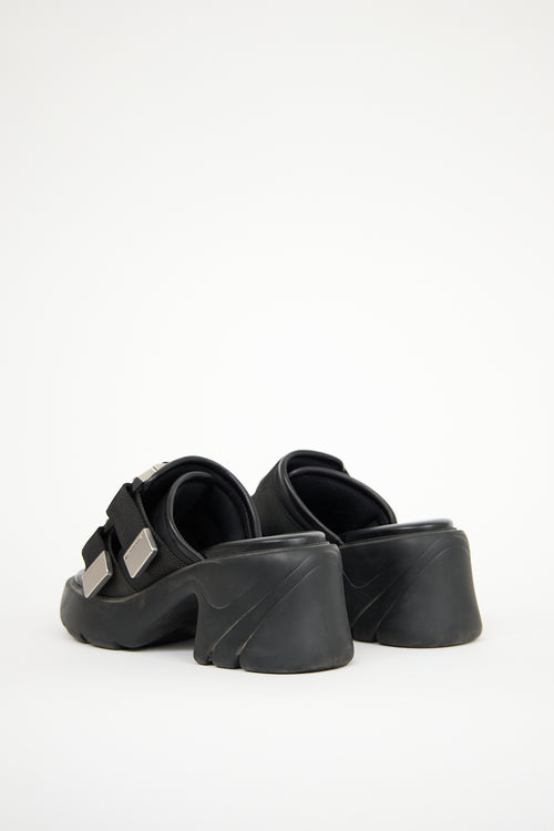 Bottega Veneta Black Rubber Flash Sandal