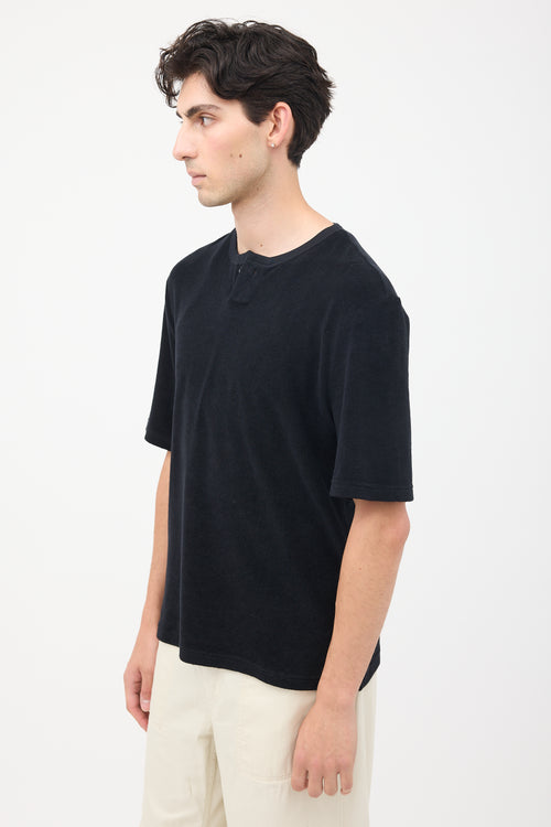 Bottega Veneta Black Terry Cloth Shirt