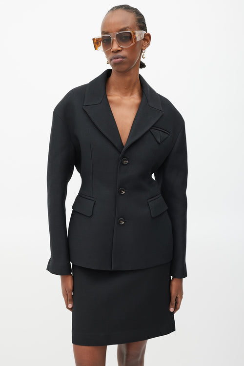 Bottega Veneta Black Two Piece Suit