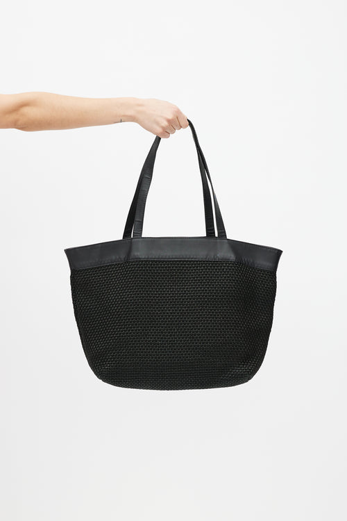 Bottega Veneta Black Woven Intrecciato Tote