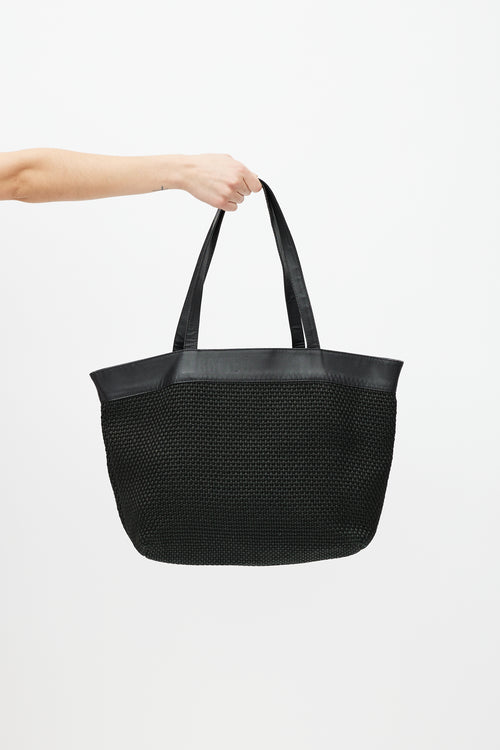 Bottega Veneta Black Woven Intrecciato Tote