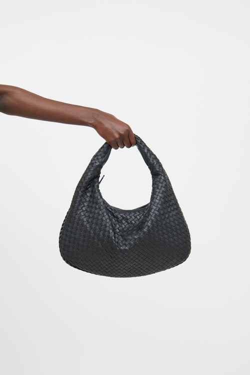 Bottega Veneta Black Intrecciato Shoulder Bag