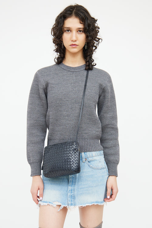 Bottega Veneta Navy Nodini Crossbody Bag