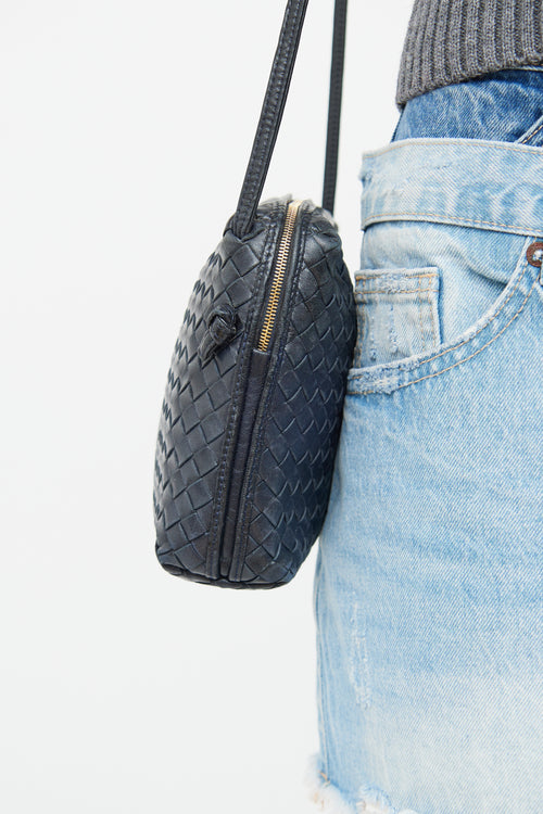 Bottega Veneta Navy Nodini Crossbody Bag