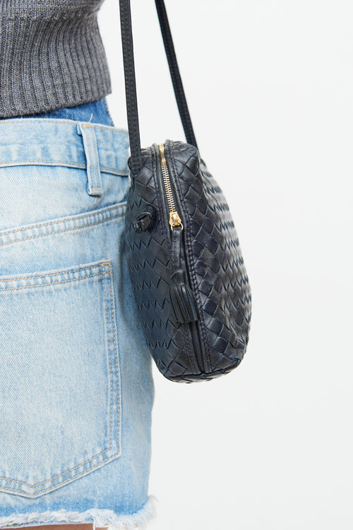 Bottega Veneta Navy Nodini Crossbody Bag