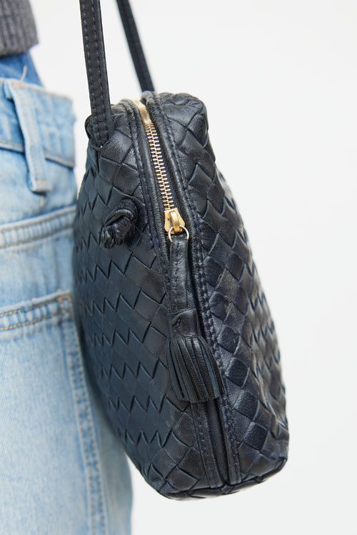 Bottega Veneta Navy Nodini Crossbody Bag