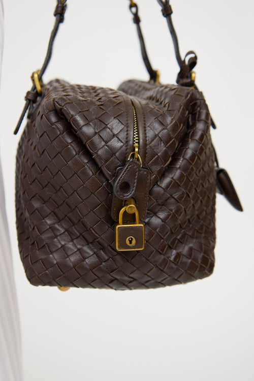 Bottega Veneta Brown Montaigne Boston Bag