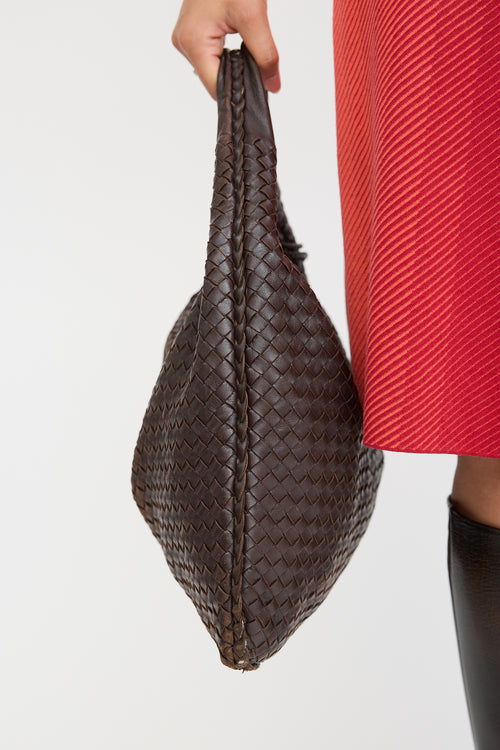 Bottega Veneta Brown Leather Intrecciato Braided Bag