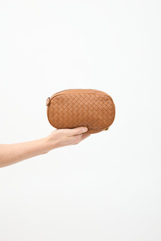 Bottega Veneta Brown Leather Intrecciato Belt Bag