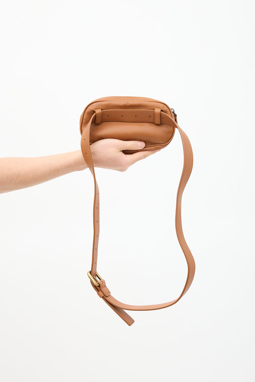 Bottega Veneta Brown Leather Intrecciato Belt Bag