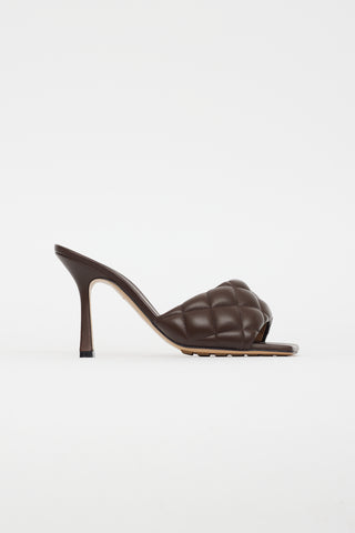 Bottega Veneta Brown Leather Padded Mule