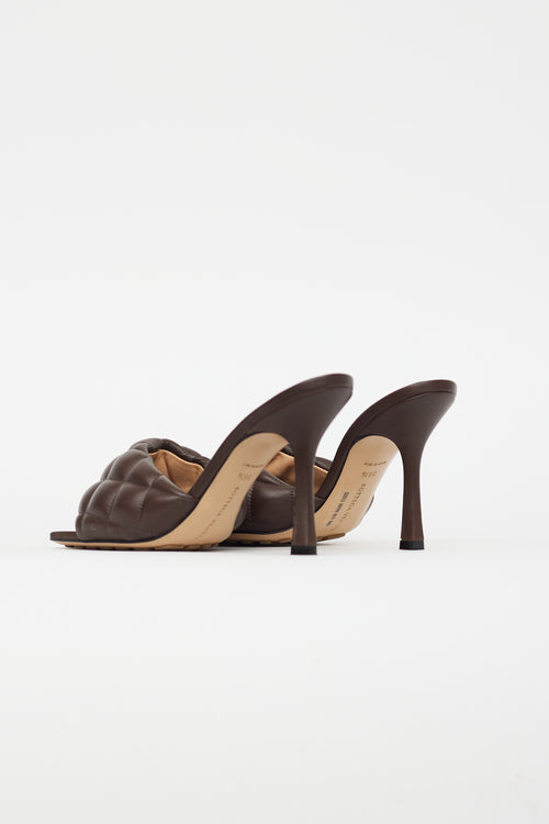 Bottega Veneta Brown Leather Padded Mule