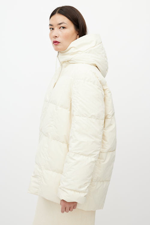 Jil Sander Cream Down Puffer Jacket