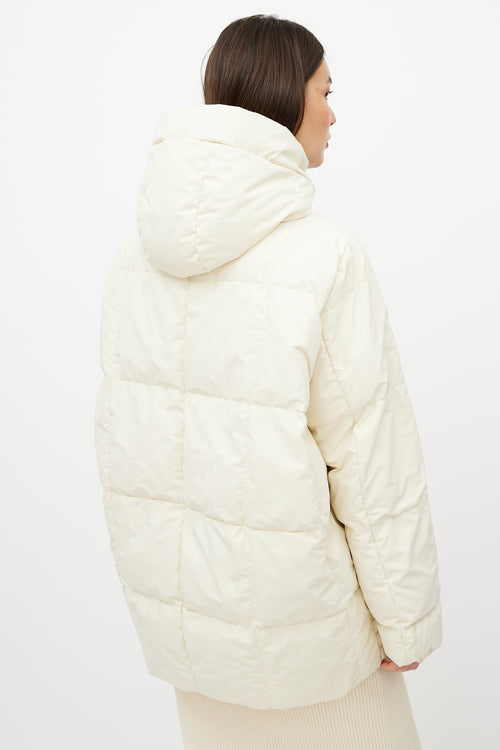 Jil Sander Cream Down Puffer Jacket