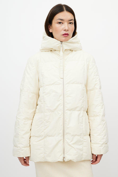 Jil Sander Cream Down Puffer Jacket