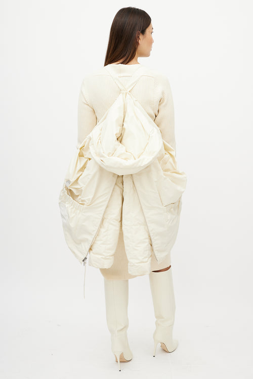 Jil Sander Cream Down Puffer Jacket