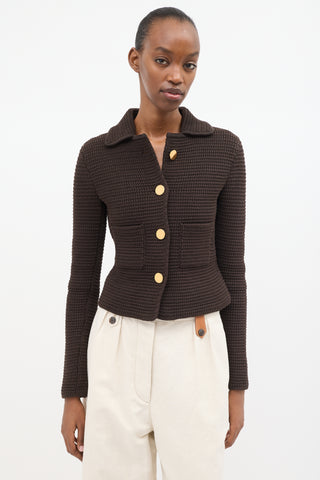 Bottega Veneta Crochet Two Pocket Cardigan