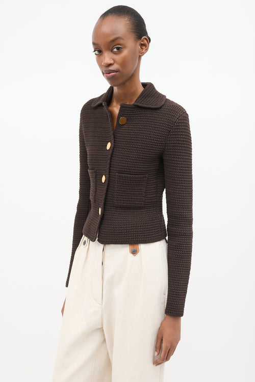 Bottega Veneta Crochet Two Pocket Cardigan