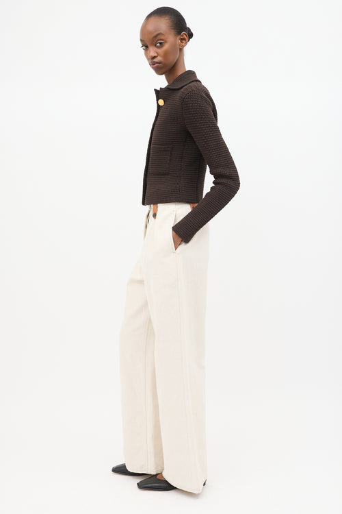 Bottega Veneta Crochet Two Pocket Cardigan