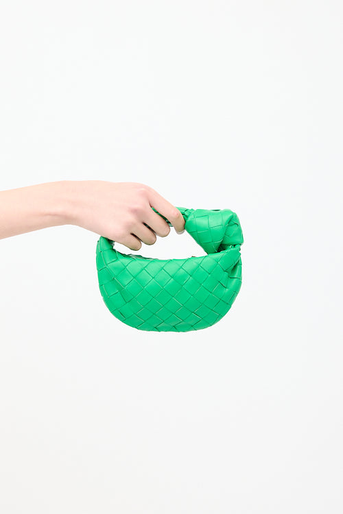 Bottega Veneta Green Intrecciato Leather Candy Jodie Bag