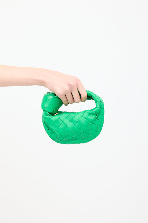 Bottega Veneta Green Intrecciato Leather Candy Jodie Bag