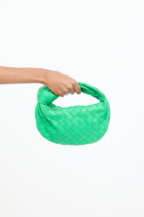 Bottega Veneta Green Mini Jodie Handbag