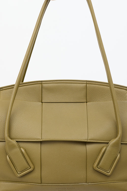 Bottega Veneta Green Leather Medium Arco Bag