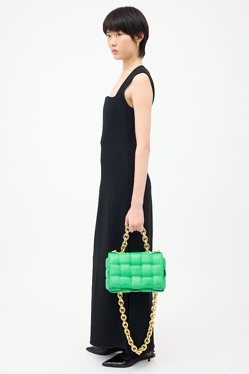 Bottega Veneta Green Padded Leather Chain Cassette Bag