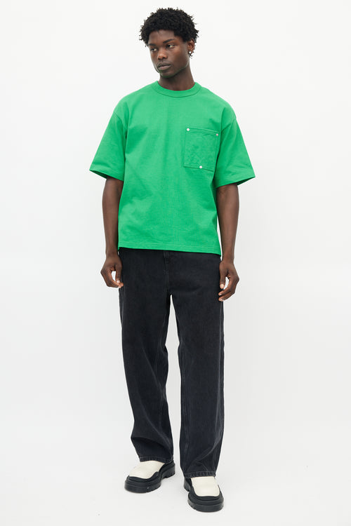 Bottega Veneta Green Pocket Hardware T-Shirt