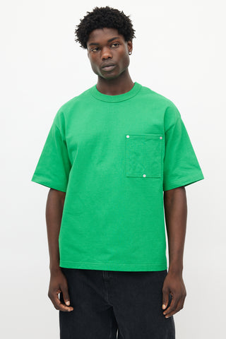 Bottega Veneta Green Pocket Hardware T-Shirt