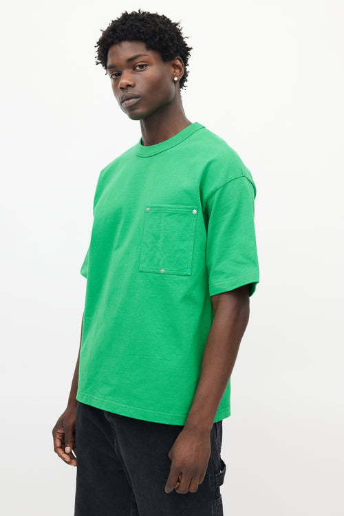 Bottega Veneta Green Pocket Hardware T-Shirt