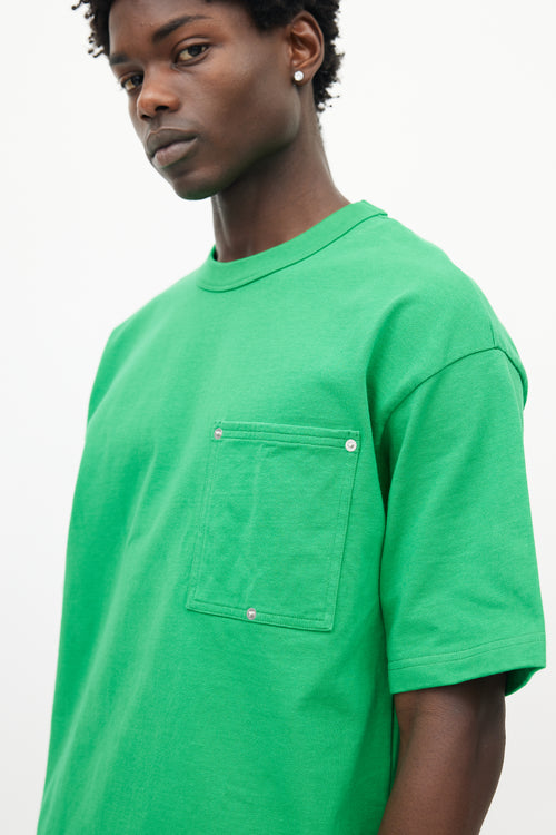 Bottega Veneta Green Pocket Hardware T-Shirt