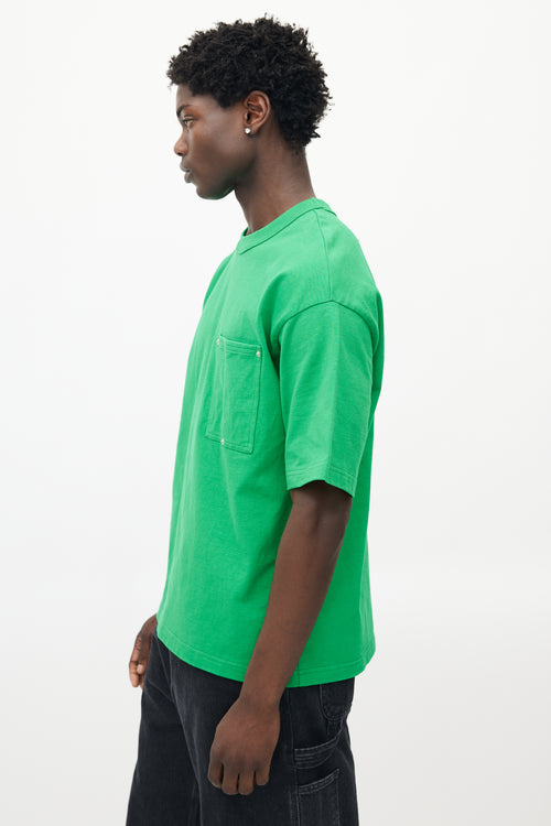 Bottega Veneta Green Pocket Hardware T-Shirt