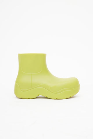 Bottega Veneta Green Puddle Ankle Boot