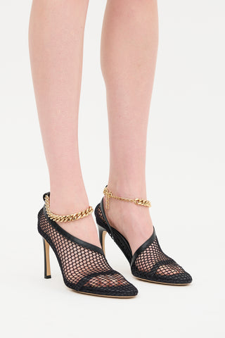 Bottega Veneta Mesh Chain Ankle Heel