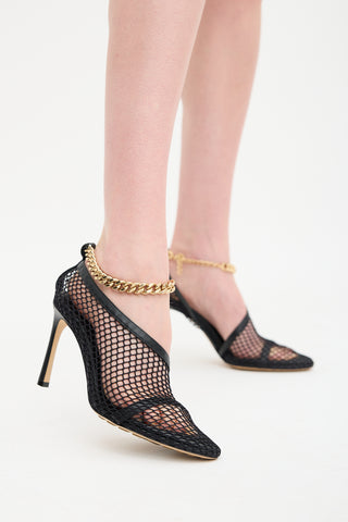 Bottega Veneta Mesh Chain Ankle Heel