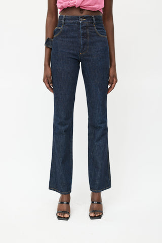 Bottega Veneta Medium Wash Flared Jeans