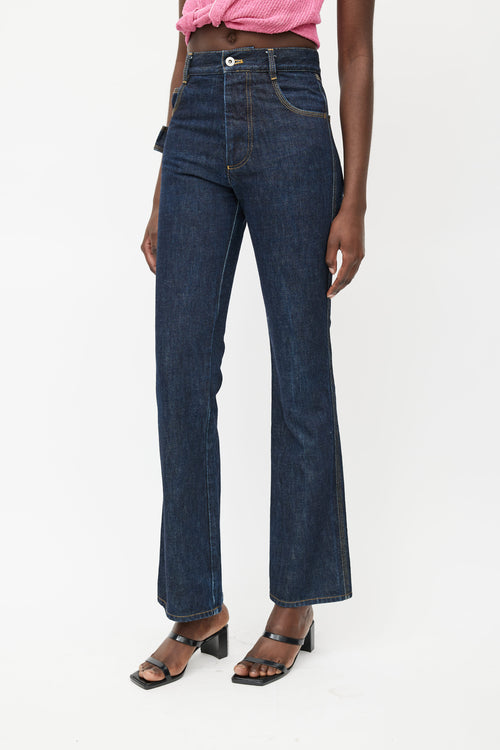 Bottega Veneta Medium Wash Flared Jeans