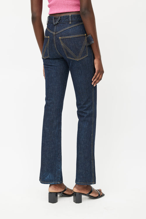 Bottega Veneta Medium Wash Flared Jeans