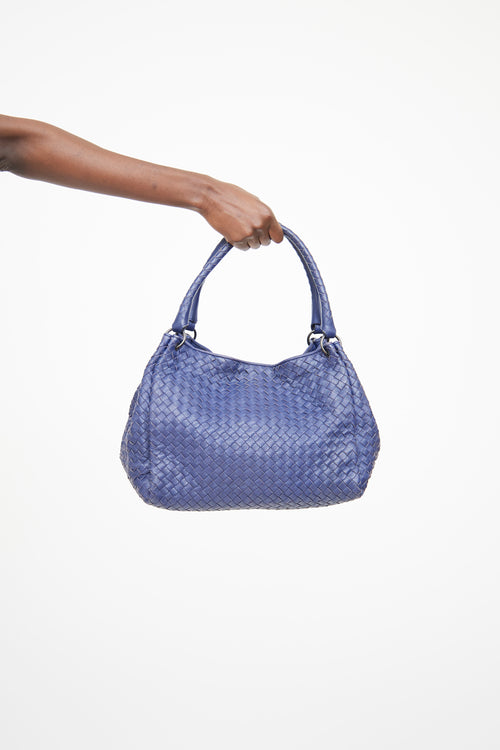 Bottega Veneta Navy Nappa Parachute Bag