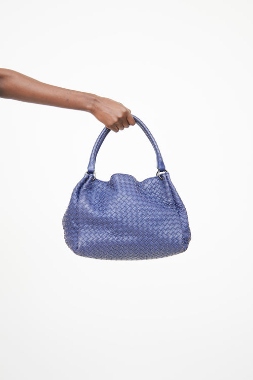 Bottega Veneta Navy Nappa Parachute Bag