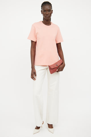 Bottega Veneta Peach Short Sleeve T-Shirt