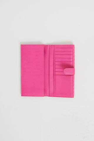 Bottega Veneta Pink Intrecciato Wallet