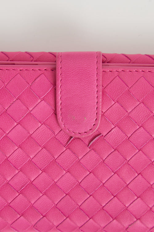 Bottega Veneta Pink Intrecciato Wallet