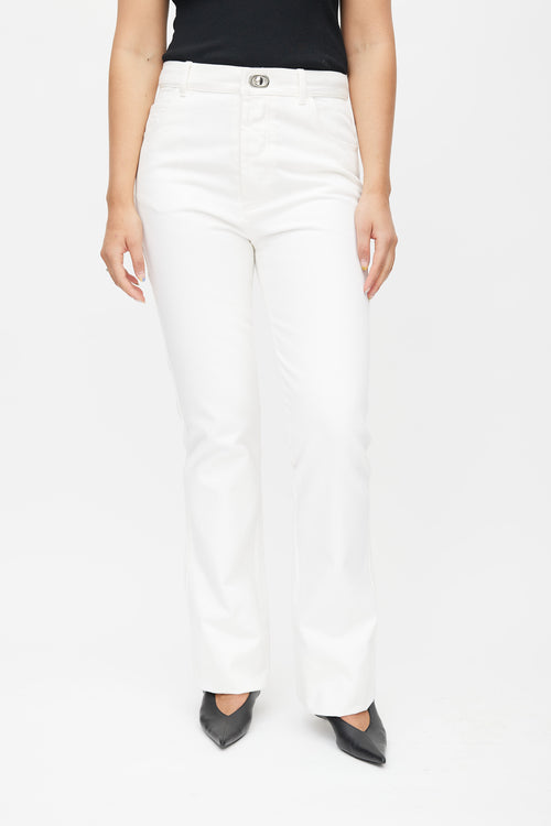 Bottega Veneta Pre-Fall 2020 White Straight Leg Carpenter Jeans