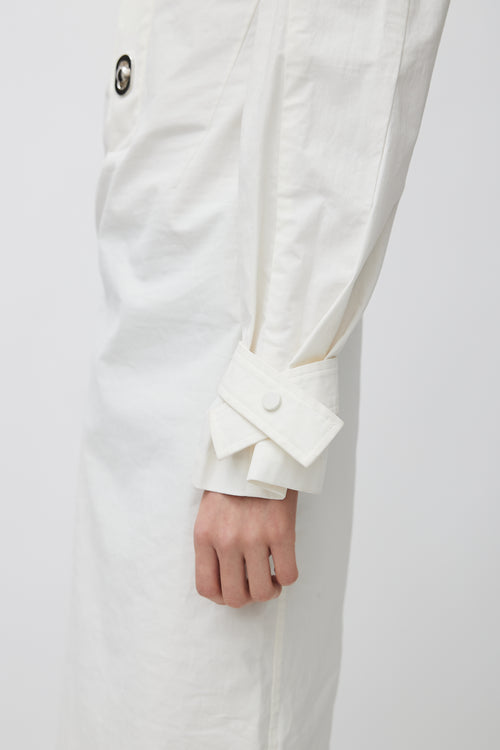 Bottega Veneta Pre-Fall 2020 White Technical Coated Dress