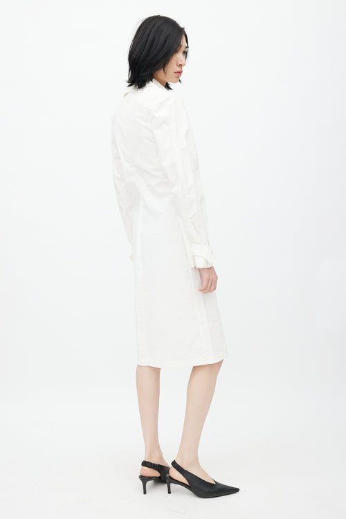 Bottega Veneta Pre-Fall 2020 White Technical Coated Dress