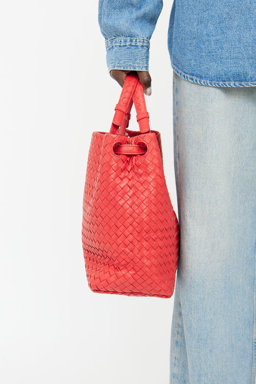 Bottega Veneta Red Intrecciato Tote Bag